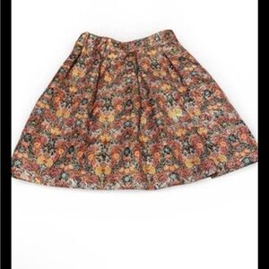 Maeve Anthropologie Rosia Brocade Vintage Inspired Pleated Skirt Sz SM